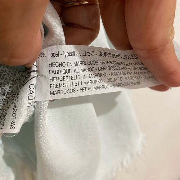 Zara Light Blue Chambray Button Down Shirt Sz M - Picture 6 of 12